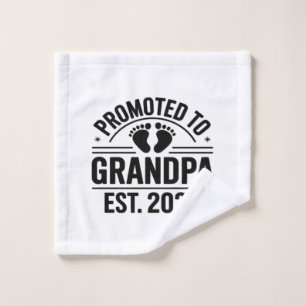 Promoted to Grandpa, Est. 2026, Funny New Grandpa  Wash Cloth