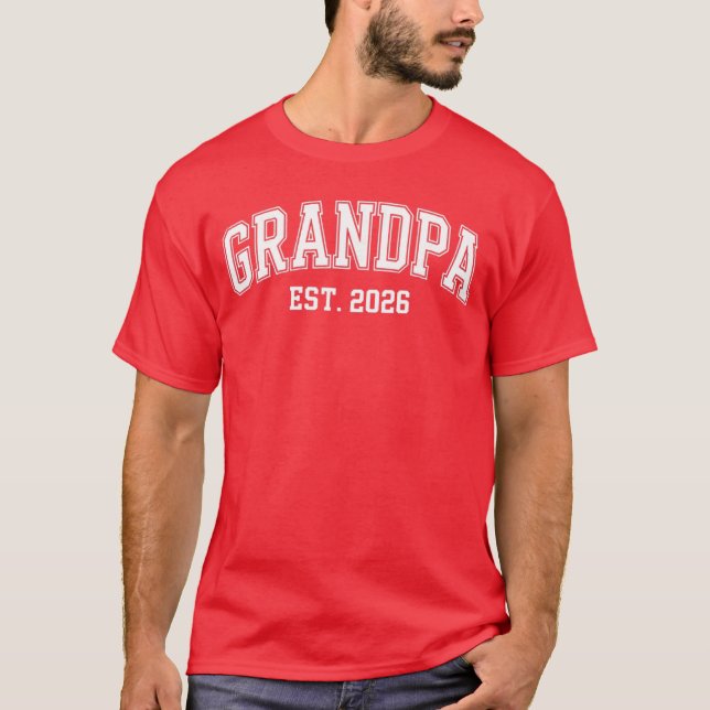 Promoted to Grandpa Est 2026 Grandpa Est 2026 frie T-Shirt (Front)