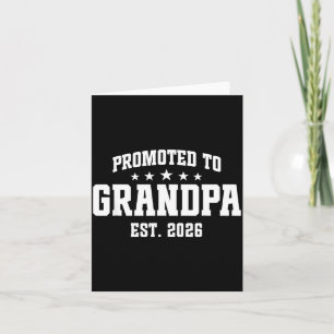 Promoted To Grandpa Est. 2026 Grandparent Baby Ann Card