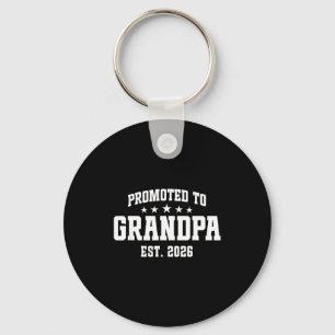 Promoted To Grandpa Est. 2026 Grandparent Baby Ann Key Ring
