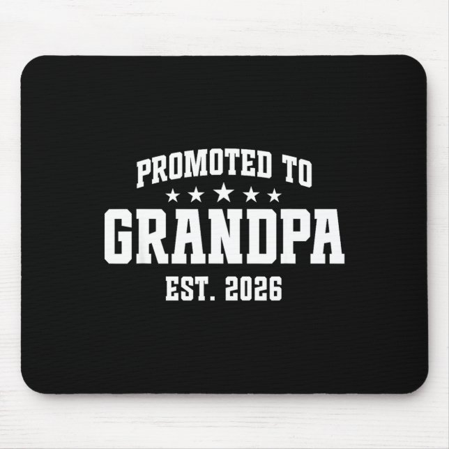 Promoted To Grandpa Est. 2026 Grandparent Baby Ann Mouse Mat (Front)