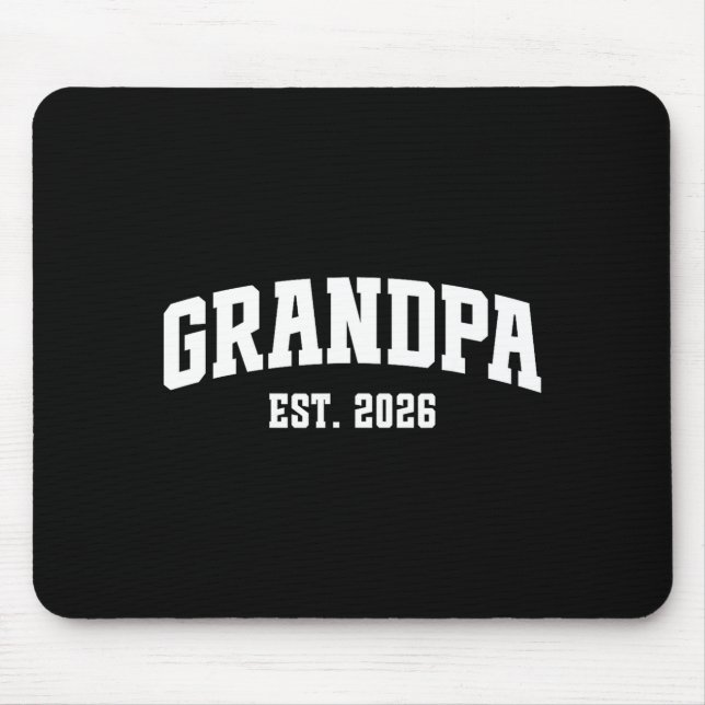 Promoted To Grandpa Est. 2026 Grandparent Baby Ann Mouse Mat (Front)