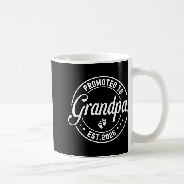 Promoted To Grandpa Est. 2026 Grandparents Baby An Coffee Mug (Right)
