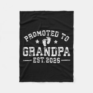 Promoted To Grandpa Est. 2026 Grandparents Baby An Fleece Blanket