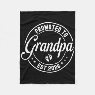 Promoted To Grandpa Est. 2026 Grandparents Baby An Fleece Blanket