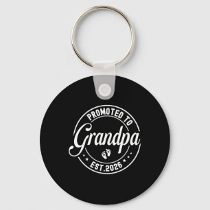 Promoted To Grandpa Est. 2026 Grandparents Baby An Key Ring
