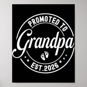 Promoted To Grandpa Est. 2026 Grandparents Baby An Poster