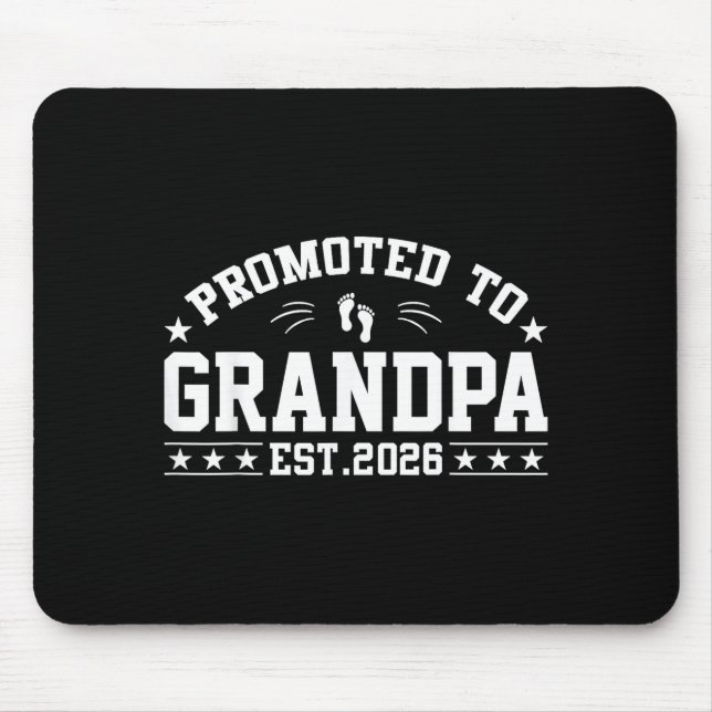Promoted To Grandpa Est. 2026 Grandparents Grandpa Mouse Mat (Front)
