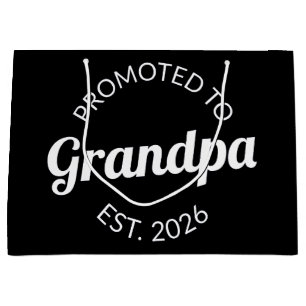 Promoted To Grandpa Est. 2026 I Large Gift Bag