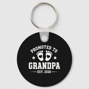 Promoted to Grandpa Est 2026 New Grandparent Key Ring