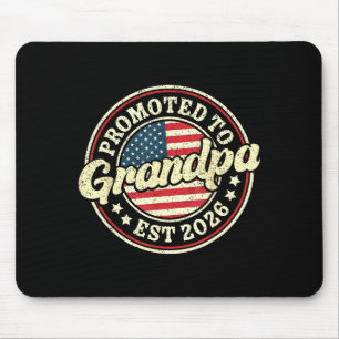 Promoted To Grandpa Est 2026 Retro Vintage New Gra Mouse Mat
