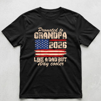 Promoted To Grandpa Est 2026 Soon To Be Grandad US T-Shirt