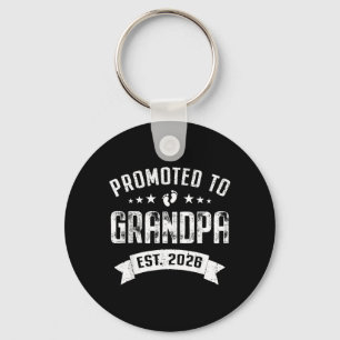 Promoted to Grandpa Est 2026 Soon to Be Key Ring