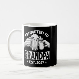 Promoted To Grandpa Est 2027 Grandparents Baby Coffee Mug