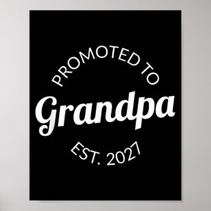 Promoted to Grandpa Est 2027 New Grandfather Papa Poster