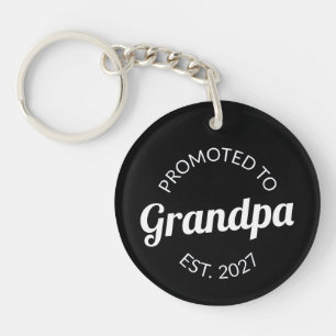 Promoted To Grandpa Est 2027 New Papa I Key Ring