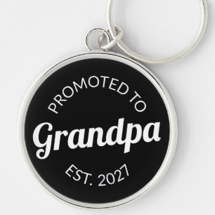 Promoted To Grandpa Est 2027 New Papa I Key Ring