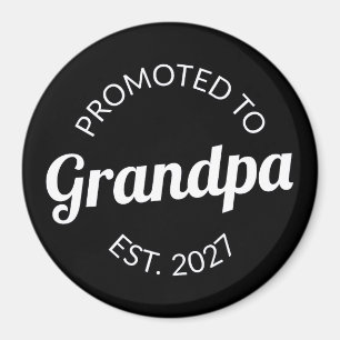 Promoted To Grandpa Est 2027 New Papa I Magnet