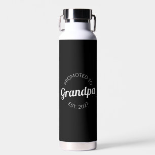 Promoted To Grandpa Est 2027 New Papa I Water Bottle