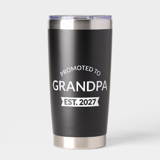 Promoted To Grandpa Est 2027 New Papa II Insulated Tumbler