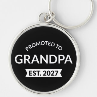 Promoted To Grandpa Est 2027 New Papa II Key Ring