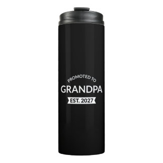 Promoted To Grandpa Est 2027 New Papa II Thermal Tumbler
