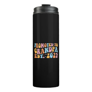Promoted To Grandpa Est 2027 New Papa Thermal Tumbler