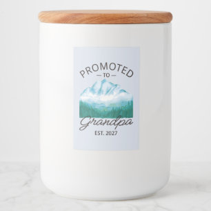 Promoted To Grandpa Est 2027 New Papa VI Food Label