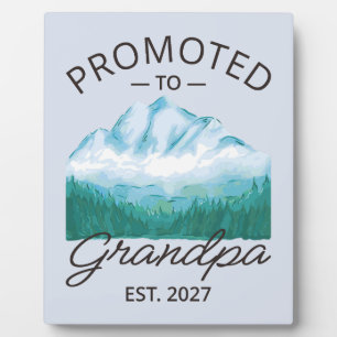 Promoted To Grandpa Est 2027 New Papa VI Plaque