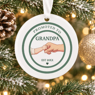 Promoted to Grandpa Est. 20XX Ornament