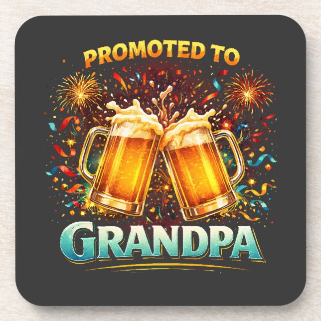 Promoted To Grandpa Future Coaster (Front)