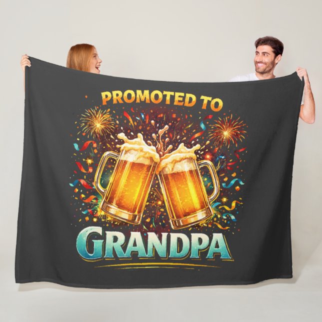 Promoted To Grandpa Future Fleece Blanket (In Situ)