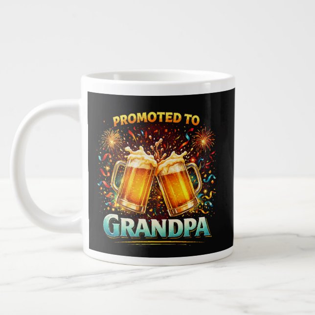 Promoted To Grandpa Future Large Coffee Mug (Left)