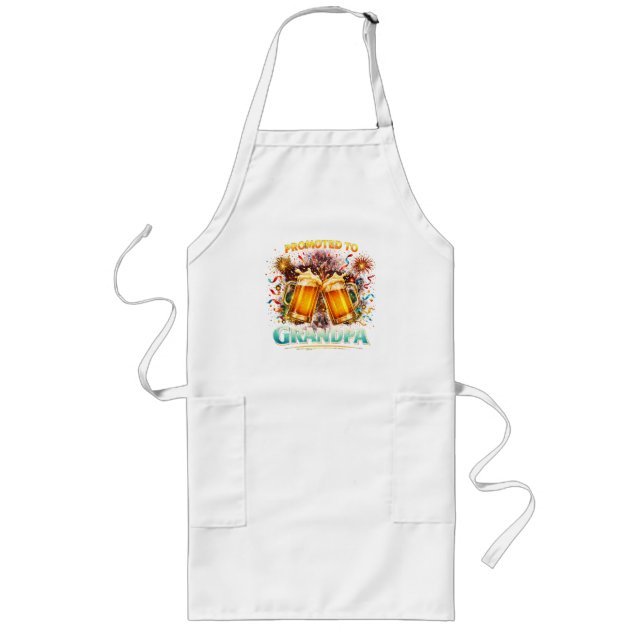 Promoted To Grandpa Future Long Apron (Front)
