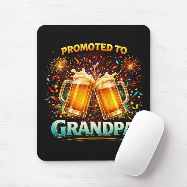 Promoted To Grandpa Future Mouse Mat (With Mouse)