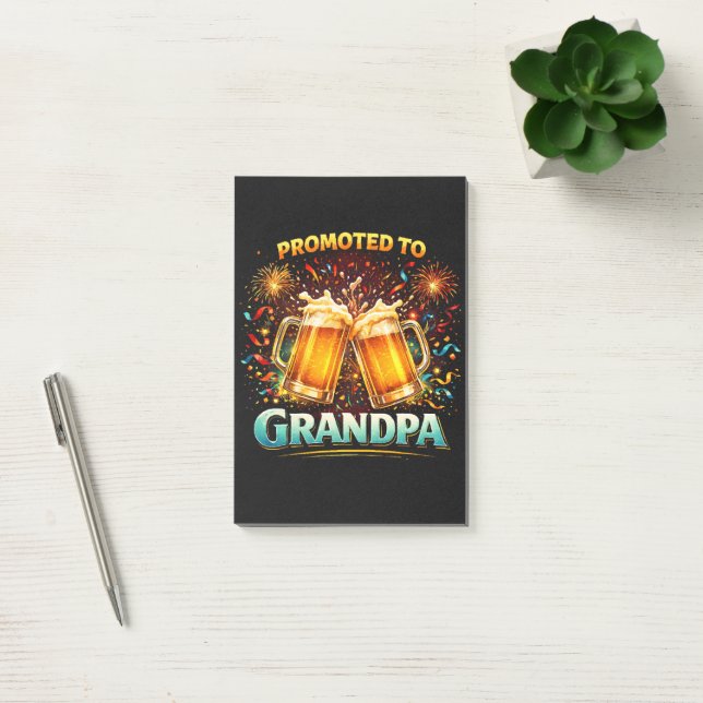 Promoted To Grandpa Future Post-it Notes (Office)
