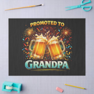Promoted To Grandpa Future Tissue Paper