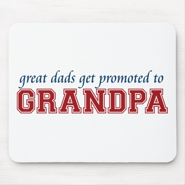 Promoted to Grandpa Mouse Mat (Front)