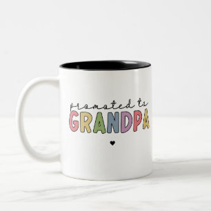 Promoted to Grandpa New Grandad to be gifts Two-Tone Coffee Mug