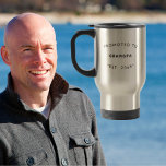 Promoted to Grandpa Pregnancy Announcement  Travel Mug<br><div class="desc">Promoted to Grandpa Pregnancy announcement.  Change to any grandpa name.  A Grandma Mug is also available.  Travel Mug.</div>