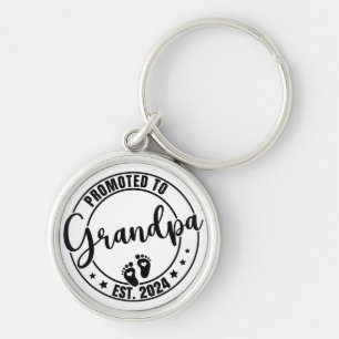 Promoted to Grandpa ,Pregnancy Reveal Announcement Key Ring