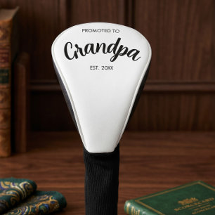 Promoted To Grandpa Pregnancy Reveal Grandma Gift  Golf Head Cover