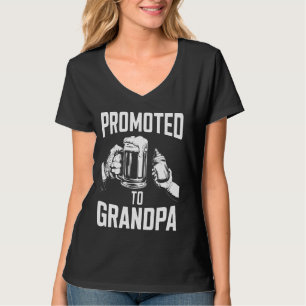 Promoted to Grandpa - Retro Grandparents Baby Anno T-Shirt