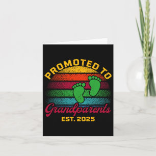 Promoted To Grandparents 2025 New Grandparents Fat Card
