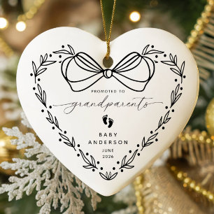 Promoted to Grandparents Christmas Ornament