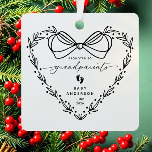 Promoted to Grandparents Christmas Ornament (Creator Uploaded)