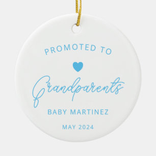 Promoted to Grandparents Pregnancy Announcement Ceramic Tree Decoration