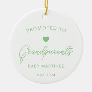 Promoted to Grandparents Pregnancy Announcement Ceramic Tree Decoration