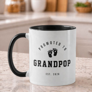 Promoted to Grandpop Mug New Grandpa Gift