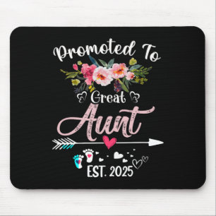 Promoted To Great Aunt 2025 Mothers Day First Time Mouse Mat